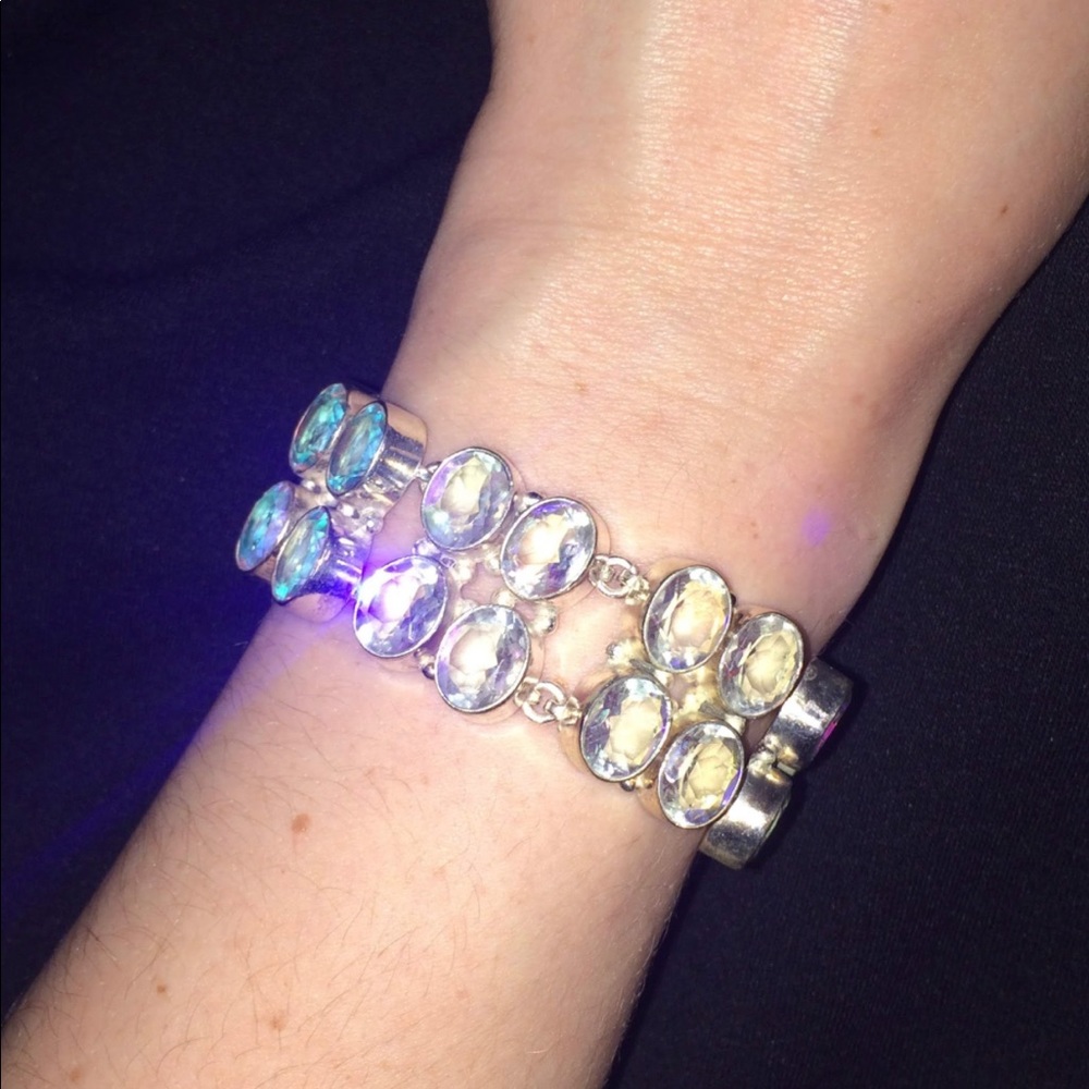 Double Rainbow Sterling Bracelet